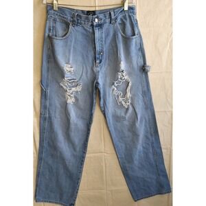 Y2K US Polo‎ Assn. Wide Leg Baggy Distressed Carpenter Denim Jeans Men's 32x32